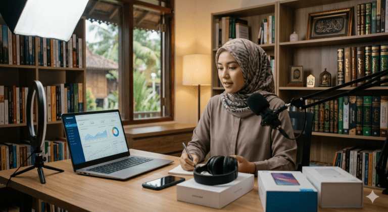 kreator muslim melakukan review produk untuk affiliate marketing yang halal dalam islam