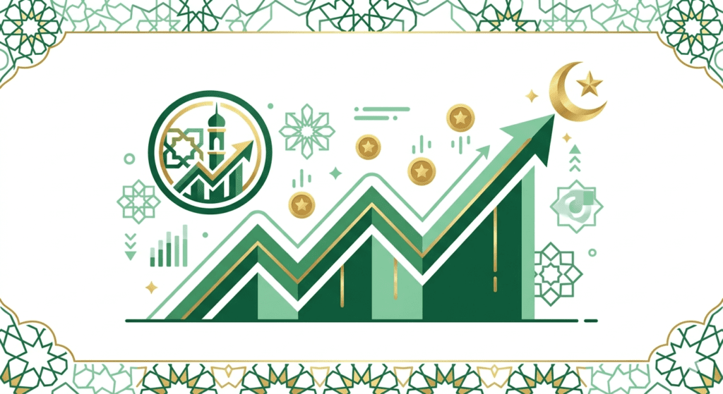 ilustrasi konsep saham syariah investasi halal jakarta islamic index JII pasar modal islam