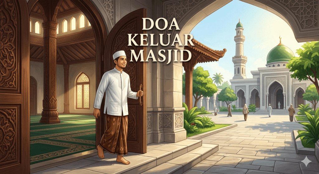 Lafaz doa keluar masjid Allahumma inni asaluka min fadlik Arab latin terjemahan