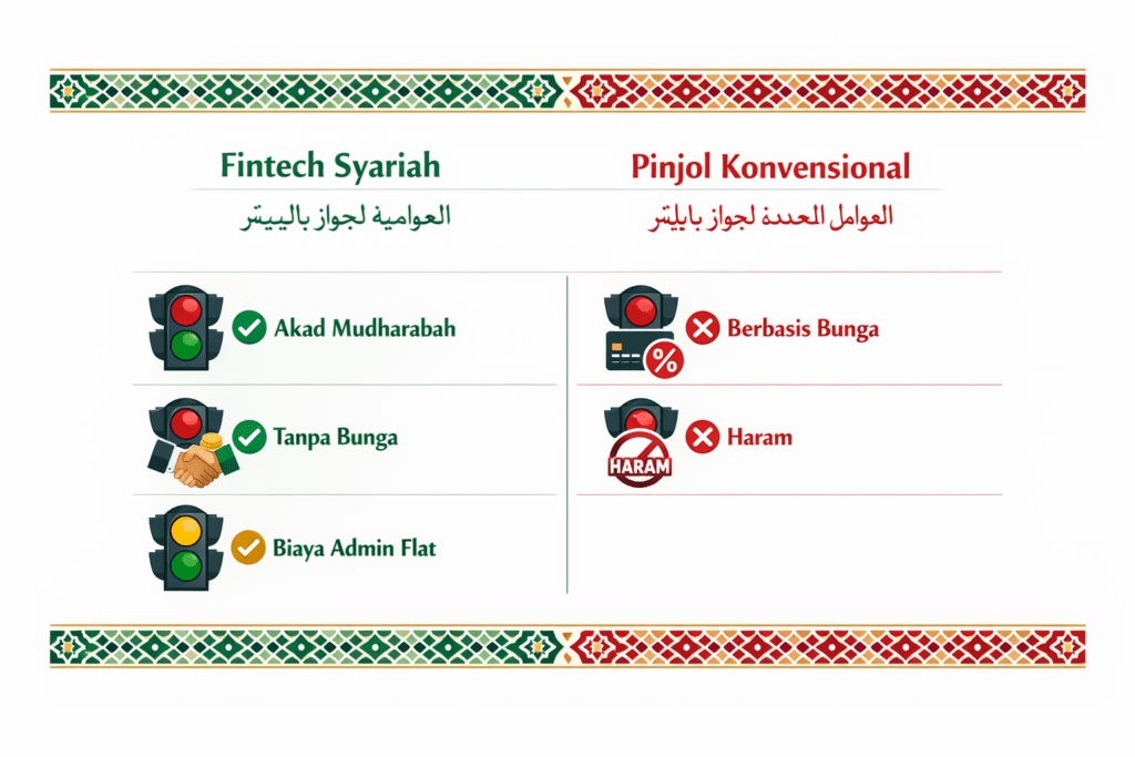 perbandingan hukum pinjol syariah halal dan pinjol konvensional haram dalam perspektif fikih islam